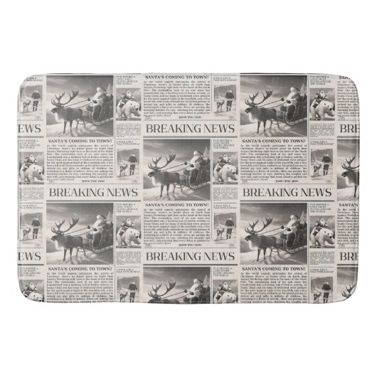 サンタベア速報クリスマスディアー バスマット (正面)