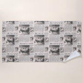 サンタベア速報クリスマスディアー ビーチタオル (正面)