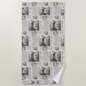 サンタベア速報クリスマスディアー ビーチタオル (正面)