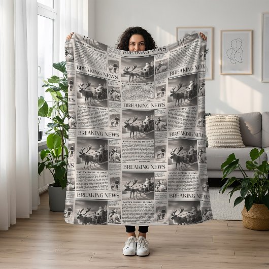 サンタベア速報クリスマスディアー フリースブランケット