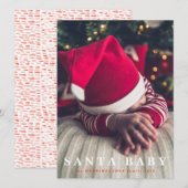 サンタベイビーのホリデーカード シーズンカード (正面/裏面)