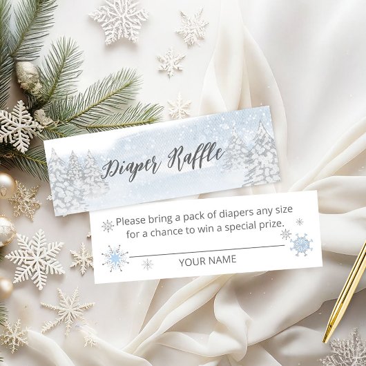 サンタベイビークリスマスおむつラッフルカード スキニー名刺