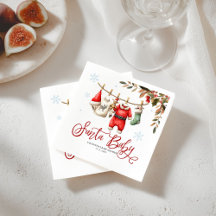 サンタベイビークリスマスウィンタベイビーシャワーナプキン
