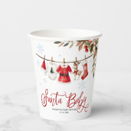 サンタベイビークリスマスウィンターガールベイビーシャワー 紙コップ