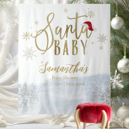 サンタベイビークリスマスウィンターバックドロップ タペストリー