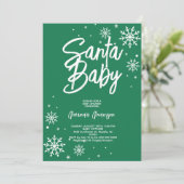 サンタベイビークリスマスウィンターベイビーシャワー 招待状 (スタンド正面)