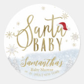 サンタベイビークリスマスウィンター ラウンドシール (正面)
