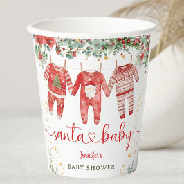 サンタベイビークリスマスベイビーシャワーペーパカップ 紙コップ