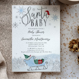 サンタベイビークリスマスベビーシャワー招待状 招待状
