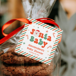 サンタベイビークリスマスベビーシャワー フェイバータグ