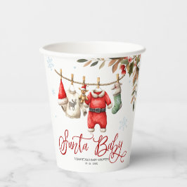 サンタベイビークリスマス 冬のベビーシャワー 紙コップ
