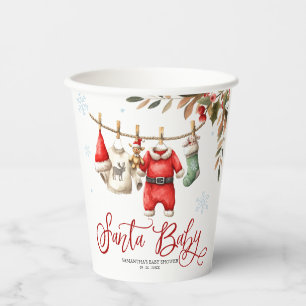 サンタベイビークリスマス 冬のベビーシャワー 紙コップ