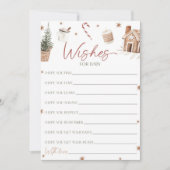 サンタベイビーシャワーの赤ちゃんへの願いカード 招待状 (正面)