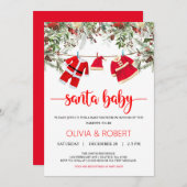 サンタベイビーシャワー クリスマスベイビーシャワー招待状 シーズンカード (正面/裏面)