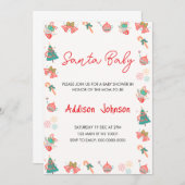 サンタベイビーシャワー 招待状 (正面/裏面)