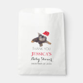 サンタベイビーシャワー 赤 かわいい シンプル 誕生感謝 フェイバーバッグ (正面)