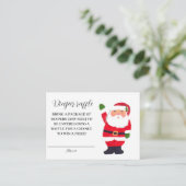 サンタベイビー冬赤おむつくじベビーシャワー エンクロージャーカード (スタンド正面)