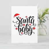サンタベイビー妊娠発表クリスマスサンタ 招待状 (スタンド正面)