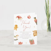 サンタベイビー ウィンター クリスマス ベイビーシャワー サンキューカード (正面)