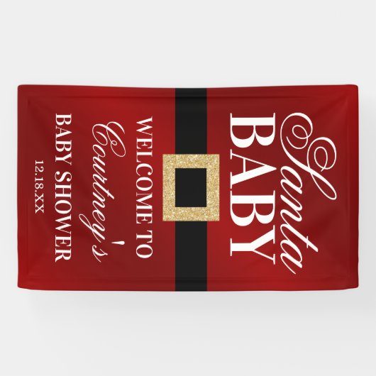 サンタベイビー | クリスマスベイビーシャワーのご案内 横断幕 (横)