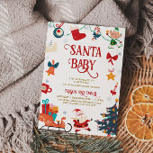 サンタベイビー クリスマスベイビーシャワー 招待状