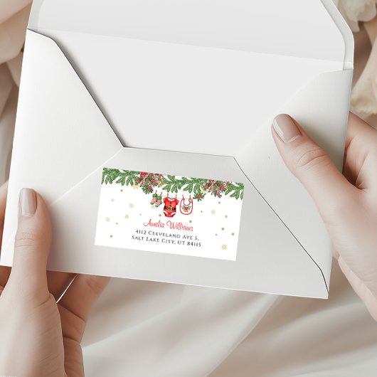 サンタベイビー クリスマス アドレス デザイン ラベル