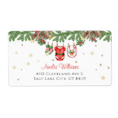 サンタベイビー クリスマス アドレス デザイン ラベル (正面)