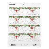 サンタベイビー クリスマス アドレス デザイン ラベル (フルシート)