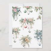 サンタベイビー クリスマス フラワー ベイビーシャワー 招待状 (裏面)