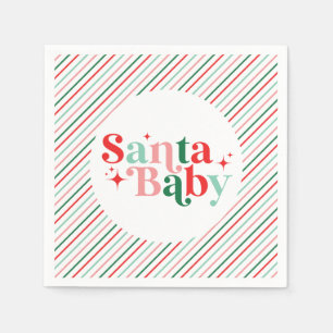 サンタベイビー クリスマス ベイビーシャワー スタンダードカクテルナプキン