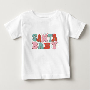 サンタベイビー - クリスマス ベビーTシャツ