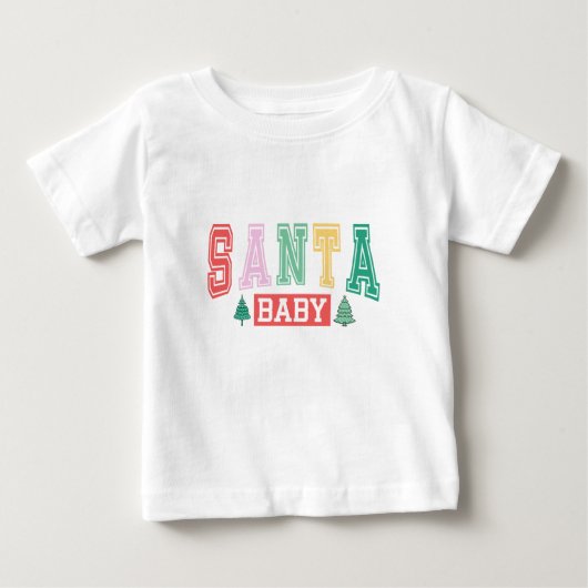サンタベイビー - クリスマス ベビーTシャツ (正面)