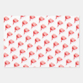 サンタベイビー シャワーボウとサンタハット クリスマス ラッピングペーパーシート (正面2)