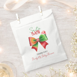 サンタベイビー シャワーボウ サンタハット クリスマス フェイバーバッグ