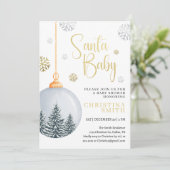 サンタベイビー スノーフレーク ウィンターワンダーランド ベイビーシャワー 招待状 (スタンド正面)