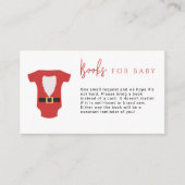 サンタベイビー ベイビーシャワー クリスマスブック リクエストカード エンクロージャーカード (正面)