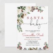 サンタベイビー ベビーシャワー招待状 招待状 (正面/裏面)