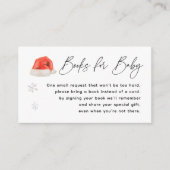サンタベイビー ホリデー ベイビーシャワー ブックリクエスト エンクロージャーカード (正面)