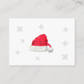 サンタベイビ贅沢な冬の赤いおむつくじベビーシャワー エンクロージャーカード (裏面)