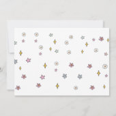 サンタベビーかわいいグルービーボール赤ちゃんシャワー写真 招待状 (裏面)