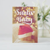 サンタベビーかわいいベビークリスマスフォト カード (スタンド正面)
