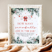 サンタベビーが思い出すスノーボールの赤ちゃんシャワー ポスター