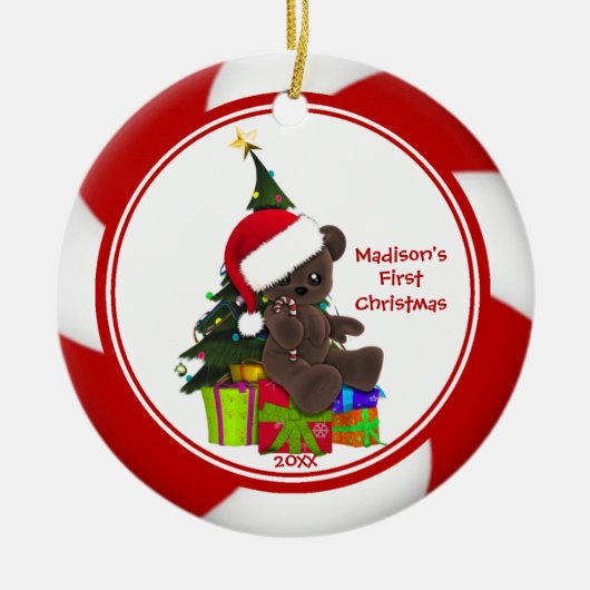 サンタベビーの初めてのクリスマス オーナメント (正面)