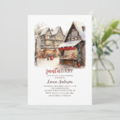 サンタベビーの水の色メリークリスマスベビーシャワー 招待状 (スタンド正面)