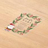 サンタベビーアクリルベビーシャワー招待状 アクリル招待状 (レイダウン)