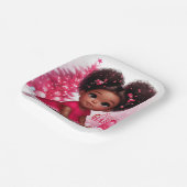 サンタベビーアフロプフ乳児ガールクリスマス ペーパープレート (傾斜あり)