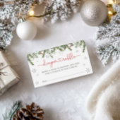 サンタベビーウィンタークリスマスおむつラッフル エンクロージャーカード