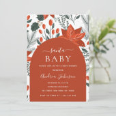 サンタベビーウィンタークリスマステーマベビーシャワー 招待状 (スタンド正面)