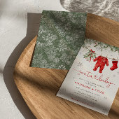 サンタベビーウィンタークリスマスベビーシャワー招待状 招待状