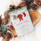 サンタベビーウィンタークリスマスベビーシャワー招待状 招待状